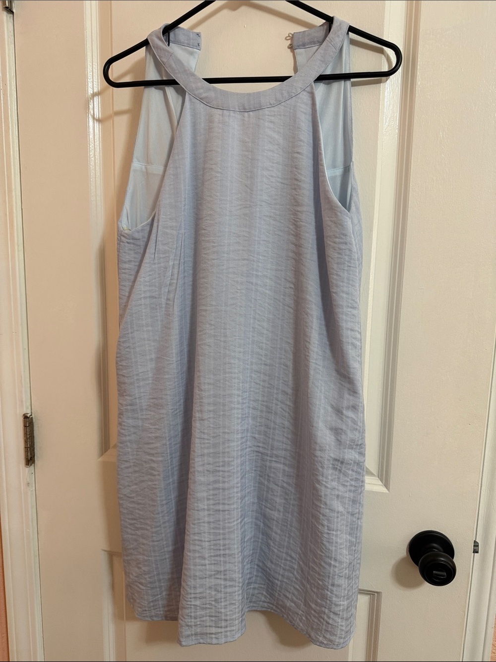 Light Blue Sleeveless Summer Dress - Women's